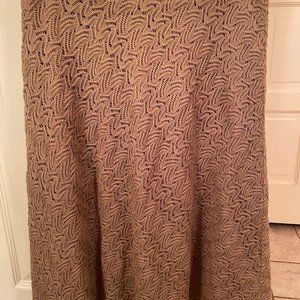 Lined tan skirt with interesting detail, Loft brand, size XSp